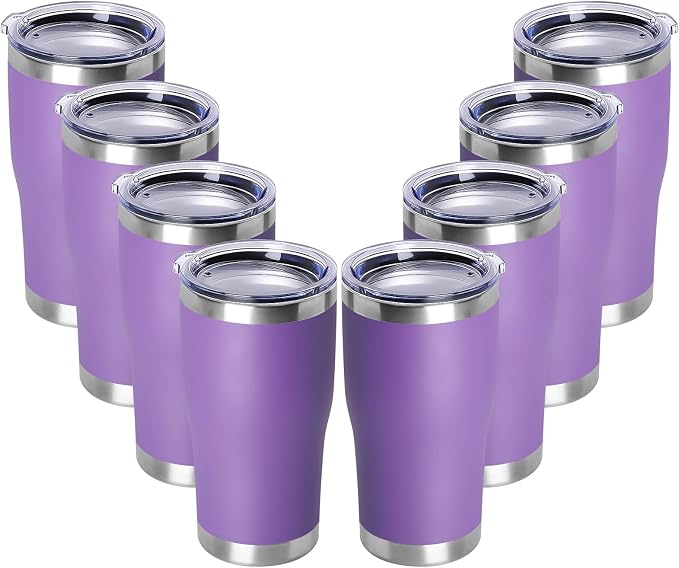 DOMICARE 20oz Tumbler with Lid Stainless Steel Tumblers Bulk, Double Wall by VisittheDOMICARE