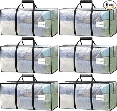 6 Pack Heavy Duty Moving Bags by VISVEIL