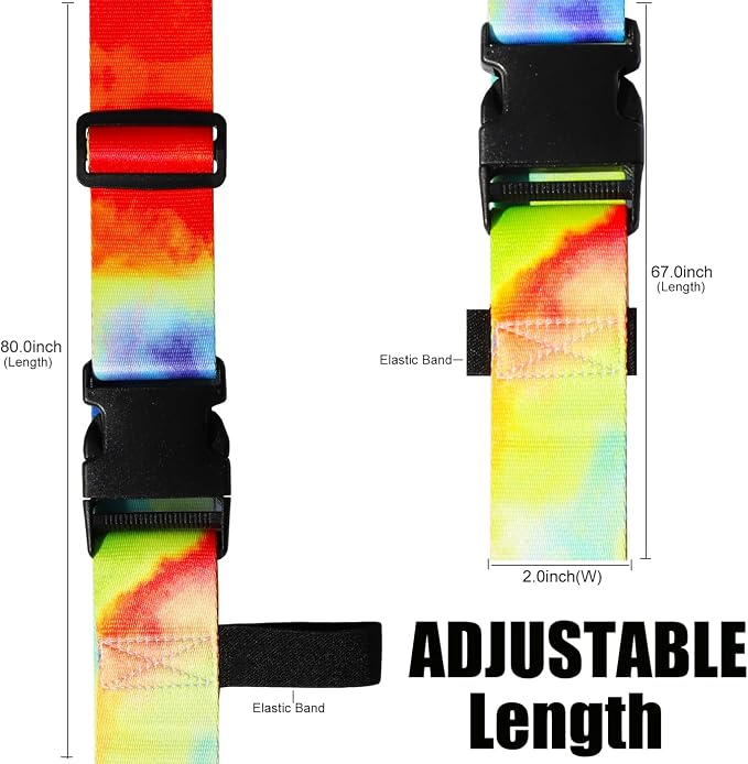 Luggage Straps for Suitcases TSA Approved-2 Pack Bright Personalized Luggage - Image 3