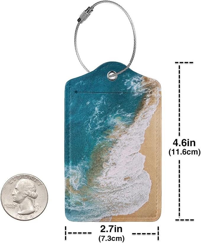 2 Pack Sandy Beach Wave Luggage Tag - Image 2