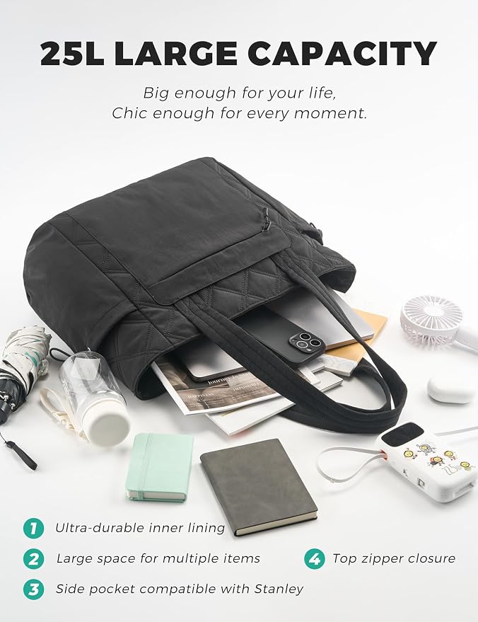 Tote Bag for Women, Lightweight Puffer bag - Image 5