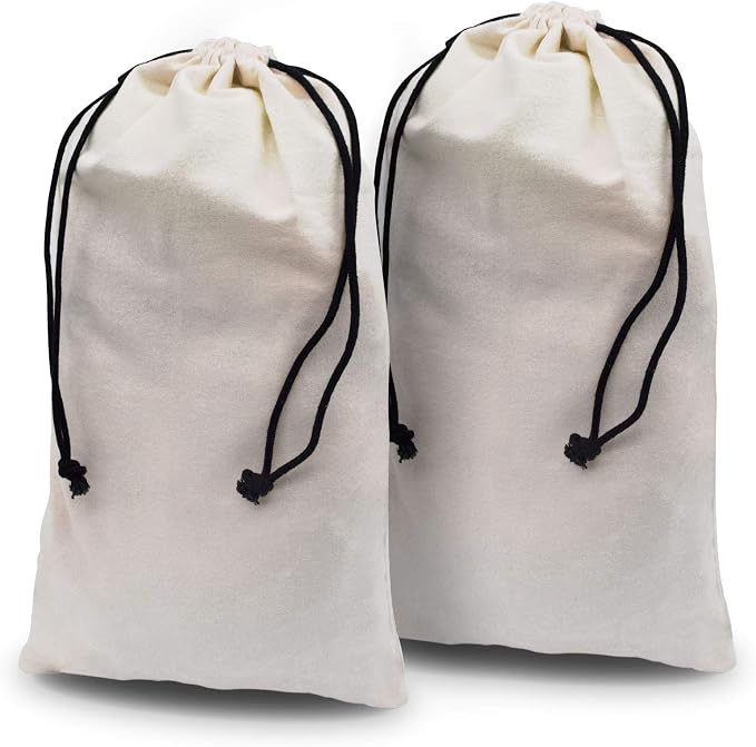 ZENPAC Travel Shoe Bag, Washable Breathable Cotton Fabric by Zenpac