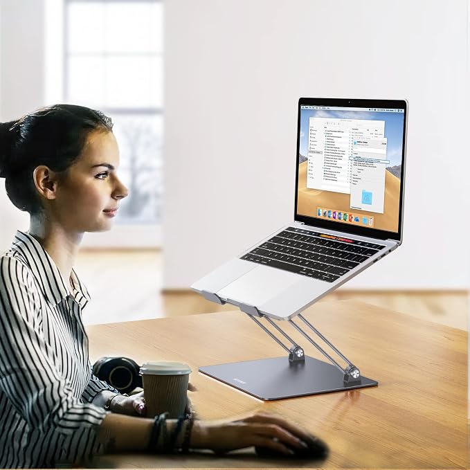 BESIGN LS10 Aluminum Laptop Stand, Ergonomic Adjustable Notebook Stand - Image 7