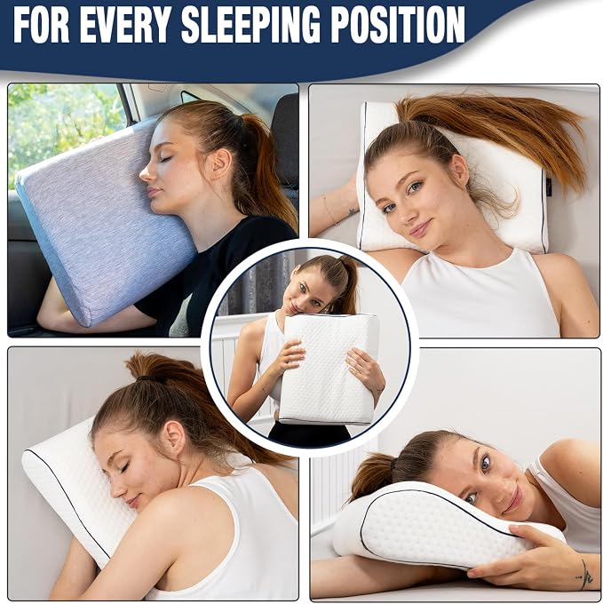 Travel & Camping Comfortable Memory Foam Pillow – Easy to Carry Portable Bag – - Image 6
