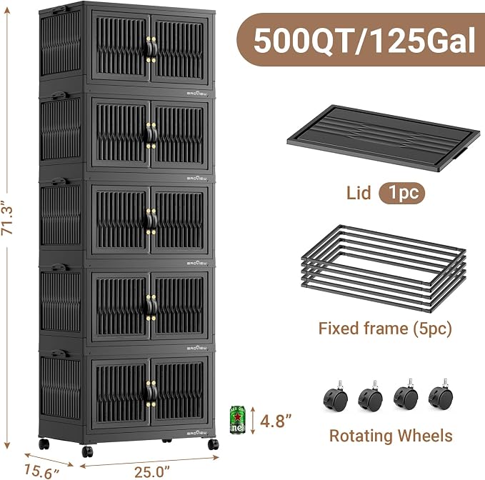 BROVIEW 500Qt Stackable Storage Bins - Image 2