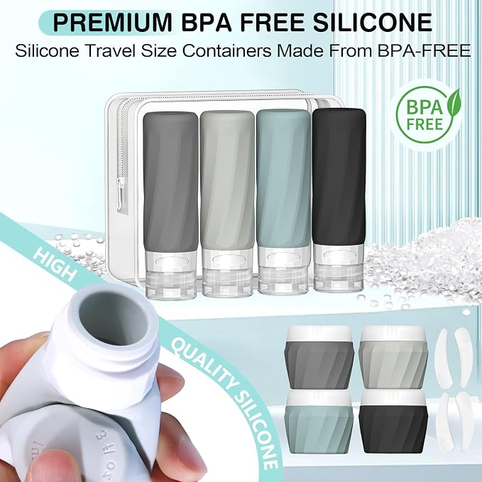 14pack Travel Bottles for Toiletries, TSA Approved Travel Size Toiletries - Image 3
