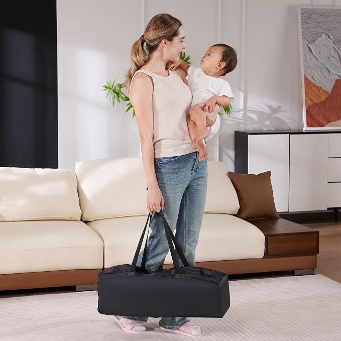 Pamo Babe Travel Foldable Portable Bassinet Baby Infant Comfortable Play Yard - Image 7