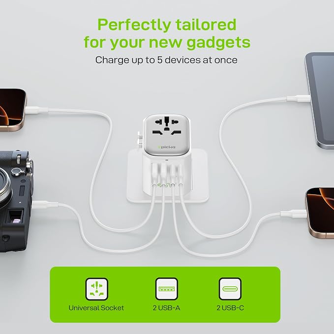 EPICKA Pulse 45W European Travel Plug Adapter, Universal Power Adapter - Image 2