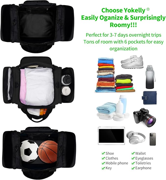 Sports Duffel Bag 26 Inch Travel Gym Duffle - Image 2