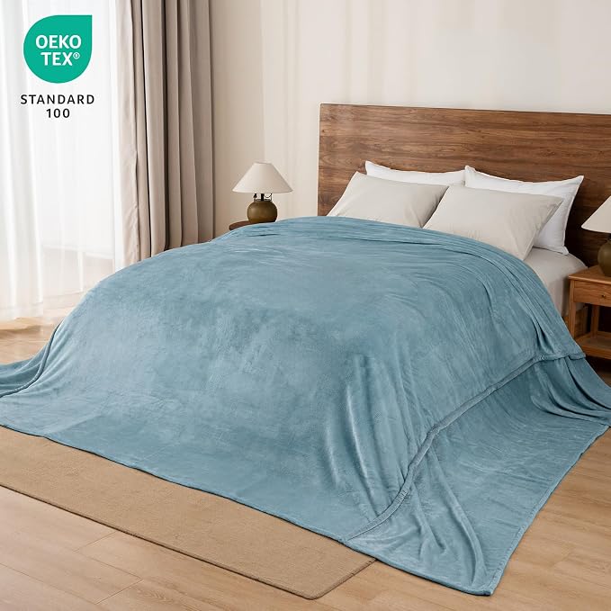 PHF Oversized King Fleece Blanket 120"x120", No Shed No Pilling Big Soft Blanket - Image 5