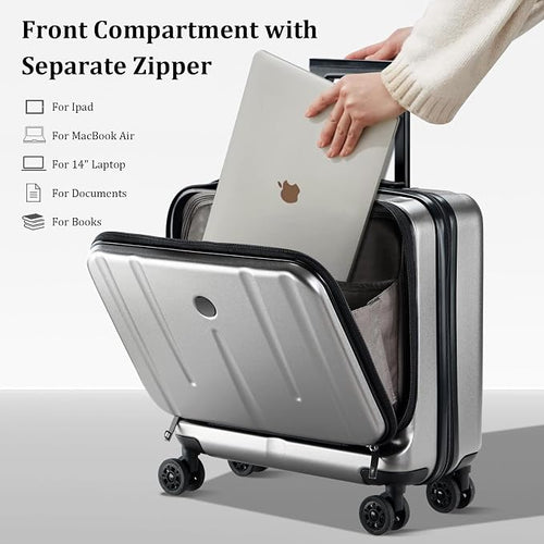 16 Inch Carry On Luggage with 2 Compartments - Image 2