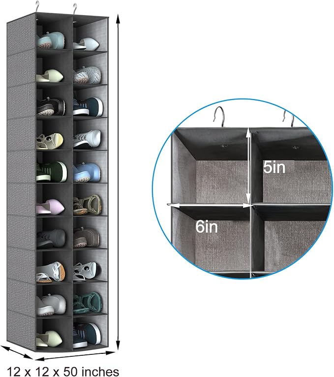 coastal rose Hanging Shoe Organizer - Image 4
