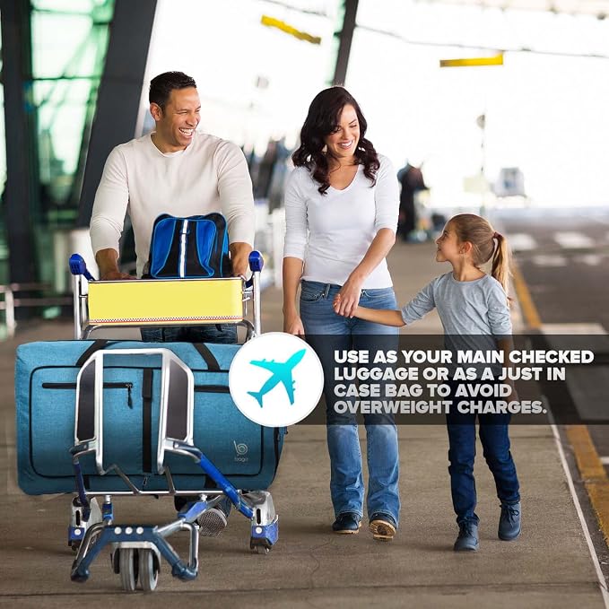 Bago Foldable Duffel Bags for Traveling Women & Men - 60L Medium Packable - Image 7