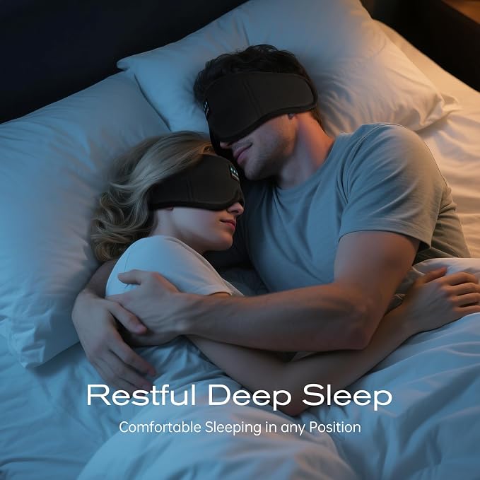 3D Sleep Mask with Bluetooth Headphones, Sleeping Headphones - Image 2