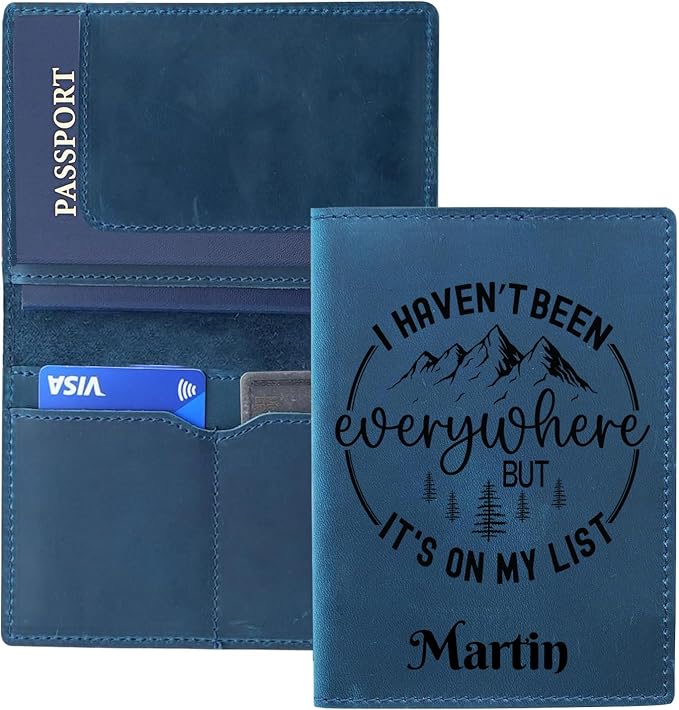 Personalized Leather Passport Holder, Custom Travel Wallet, Genuine Leather - Image 4