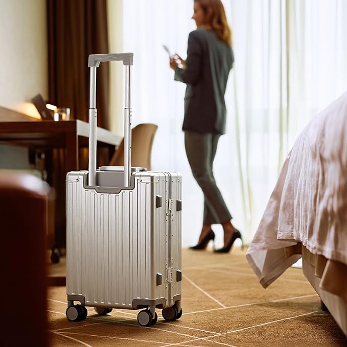 20 Inch All Aluminum Carry On Luggage 22x14x9 Airline Approved - Image 6