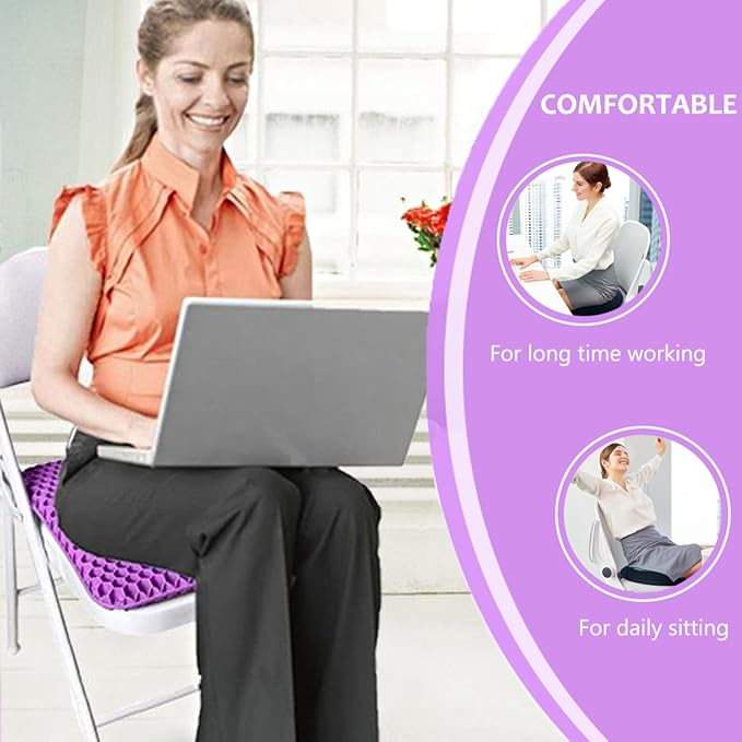 Gel Seat Cushion, Office Seat Cushion Chair Pads - Image 7
