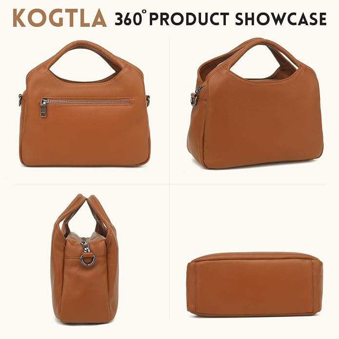 KOGTLA Genuine Leather Purses for Women, Crossbody Shoulder Bags - Image 3