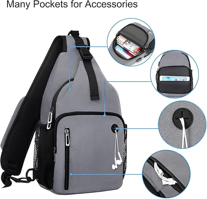 MOSISO Sling Backpack Bag, Crossbody Shoulder Bag Travel Hiking Daypack Chest - Image 3
