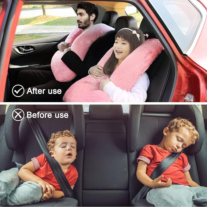 Car Pillow for Kids – Comfort Travel Pillow for Car – Soft Cotton Support - Image 2