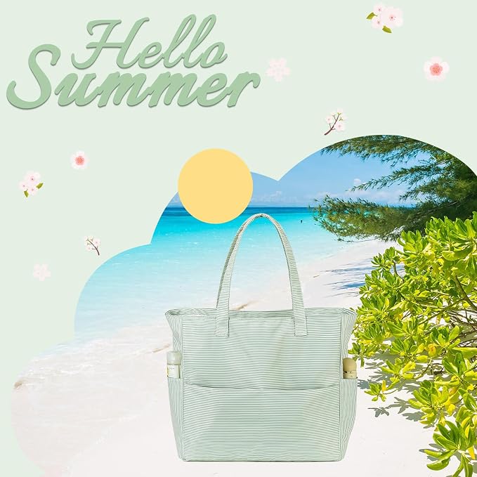 Beach Pool Bags Tote for Women Ladies Large Gym Tote Carry On Bag - Image 3