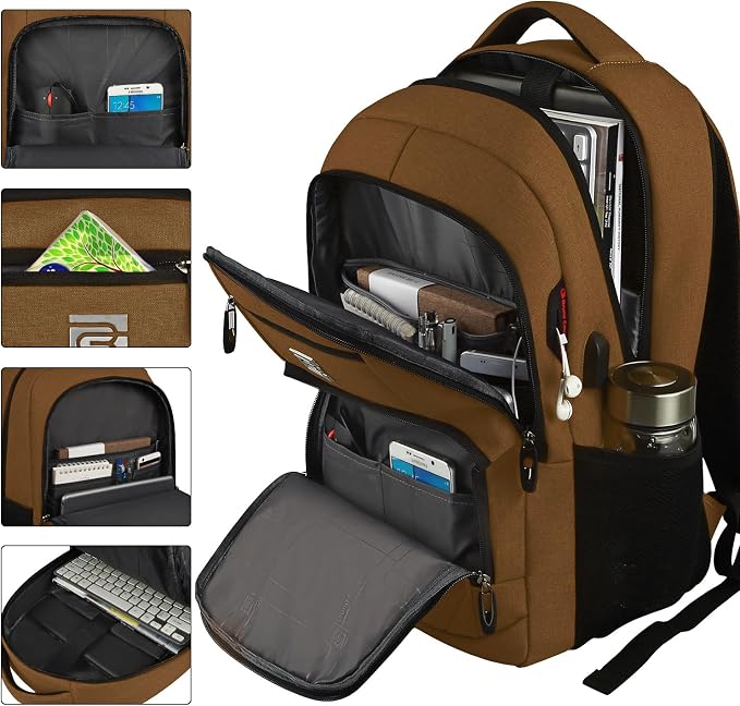 Laptop Backpack, Business Travel Anti Theft Slim Durable Laptops Backpack - Image 2