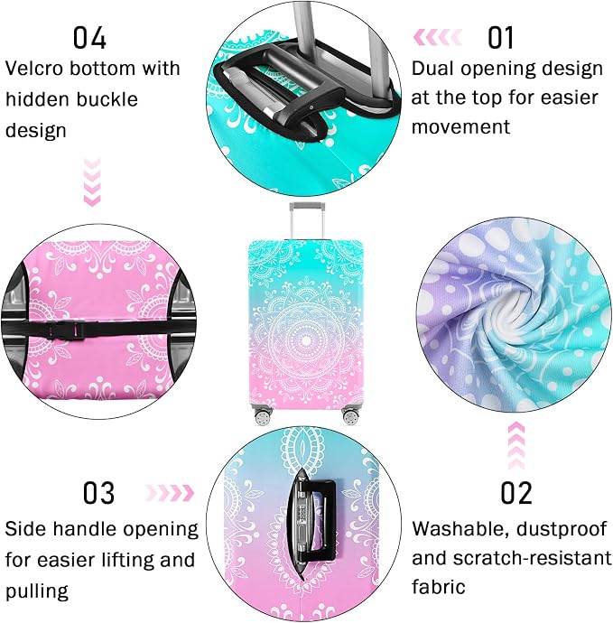 Luggage Cover for Suitcase Elastic Suitcase Cover Protector, Carry On Luggage - Image 4