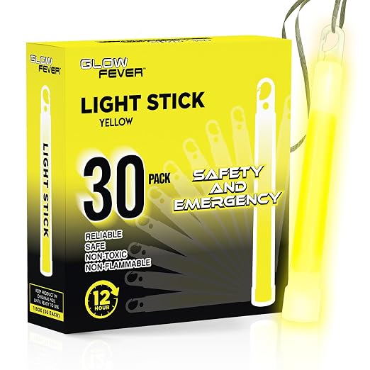 Glow Fever Emergency Safety Military Grade Glow Sticks, Light Up Ultra Bright by PartyDragonGlowFever