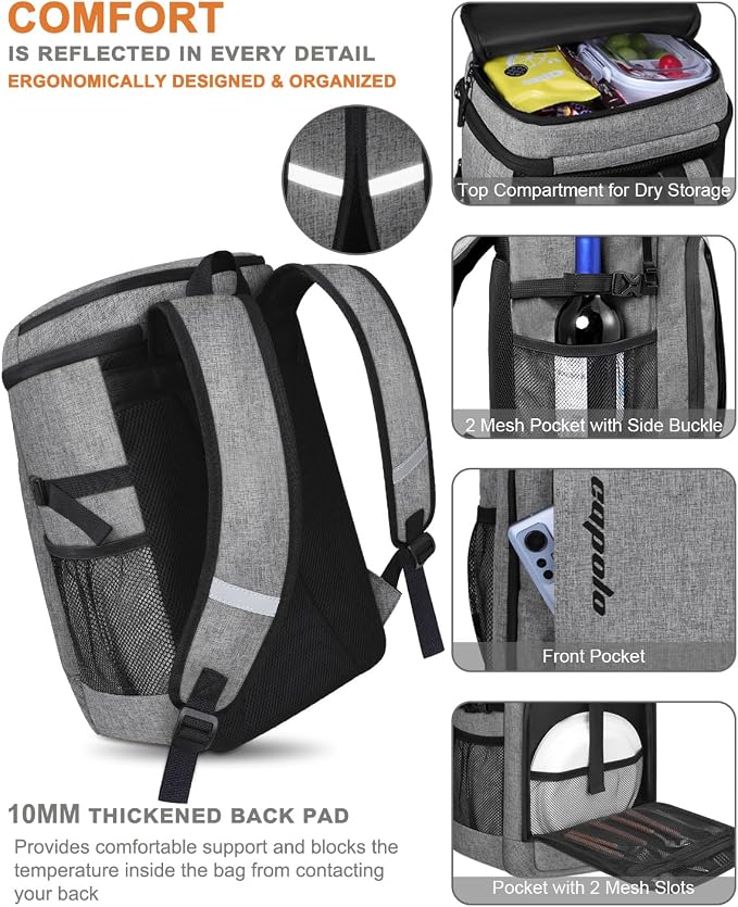 Capolo 36/45 Cans Cooler Backpack Insulated Waterproof - Image 5