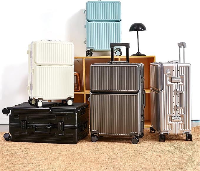 Zipperless Luggage, Polycarbonate Aluminum Hardshell, Expandable Carry-On - Image 9