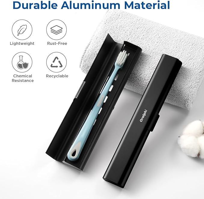 Aluminum Toothbrush Travel Case, Portable Travel Toothbrush Holder, Durable - Image 2