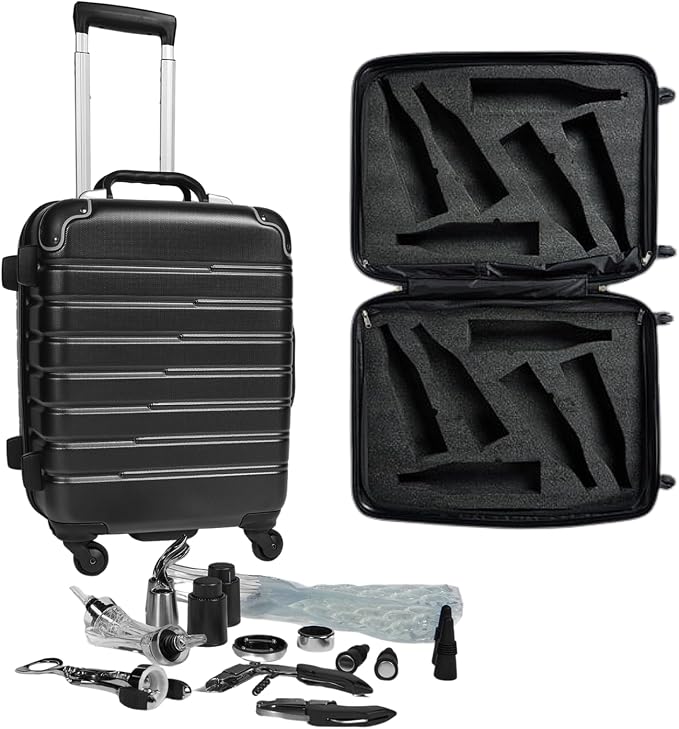 FlyWithWine® by VinGardeValise 12-Bottle Hard Shell Wine Suitcase by FlyWithWine