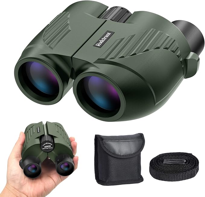 20X25 Compact Binoculars for Adults and Kids, Large Eyepiece Waterproof by Rodcirant