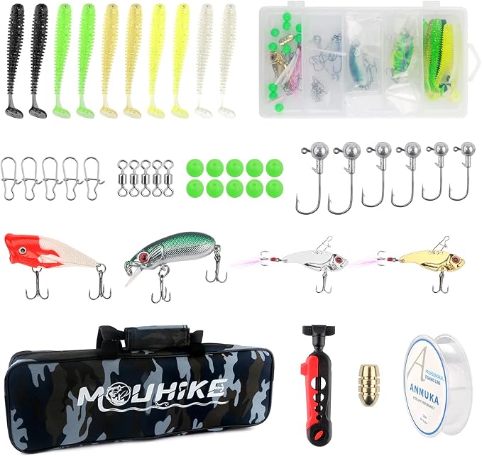 mouhike Carbon Fiber Telescopic Fishing Rod Reel Combo Lightweight Collapsible - Image 6