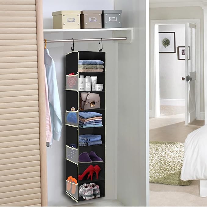 Large-Sized Hanging Shoe Organizer 8-Shelf, Hanging Closet Organizer - Image 2