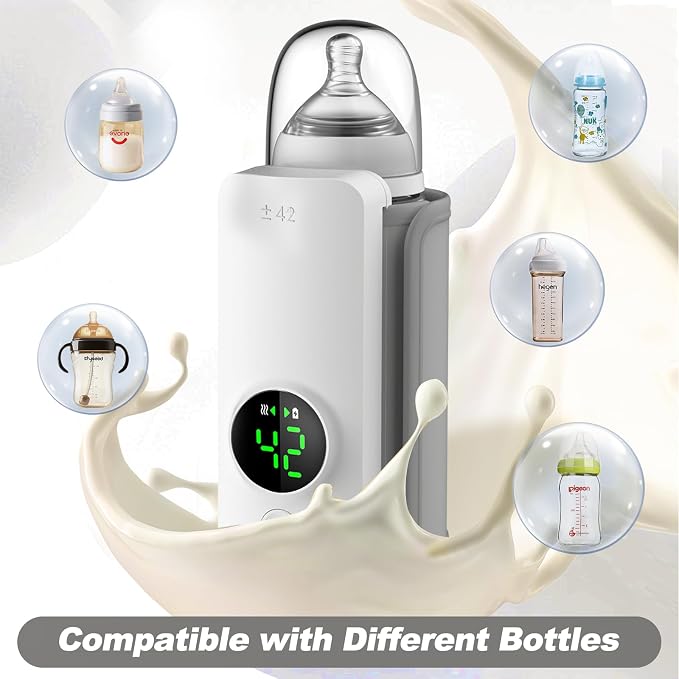 Portable Bottle Warmer, Travel-Friendly, Fast-Heating, Cordless & Rechargable - Image 6