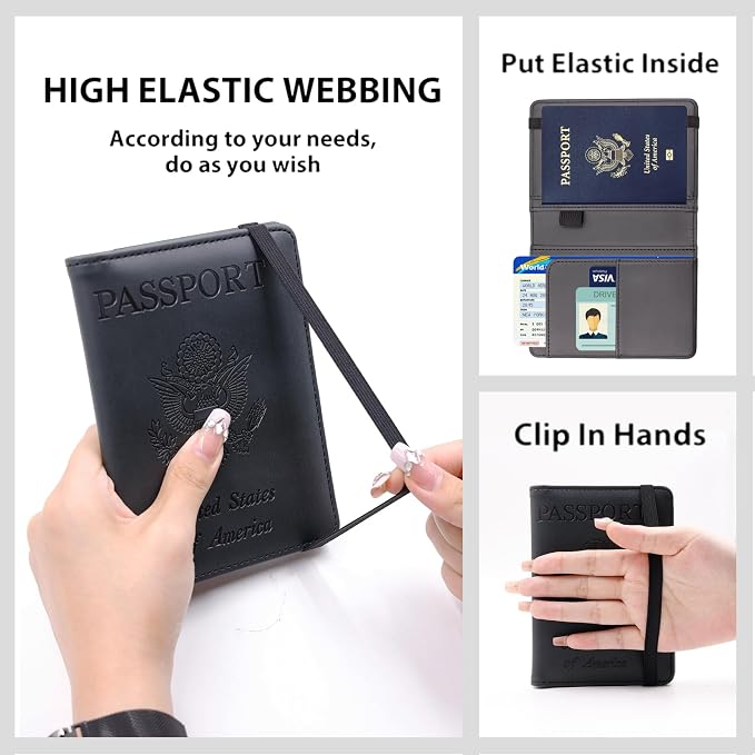 Melsbrinna Premium Leather Passport Holder Covers Case, Waterproof Rfid - Image 2