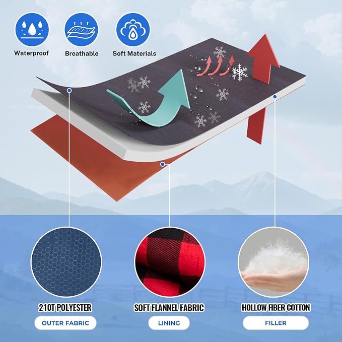0 Degree Sleeping Bag Cotton Flannel Winter Cold Weather - Image 4