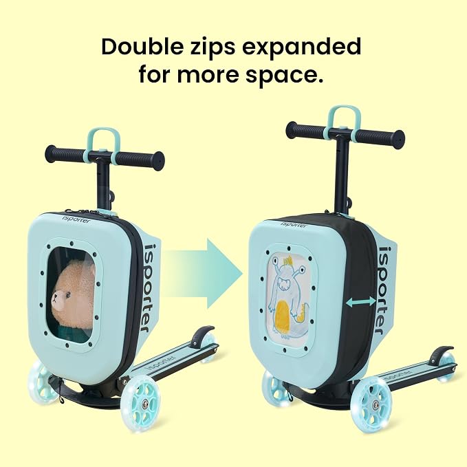 iSporter Luggage Scooter for Kids Ages 2-5 | Ride-On Suitcase Scooters for Boys - Image 4