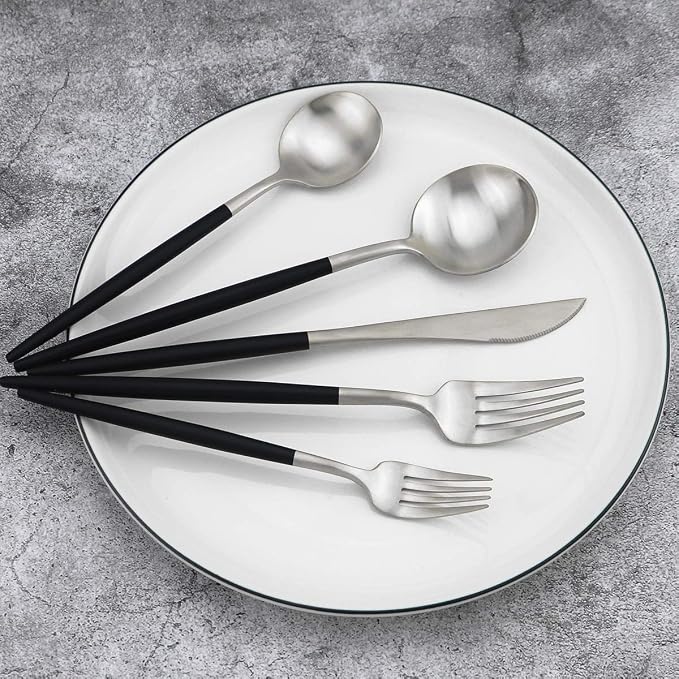 Gugrida 20-Piece 18/10 Stainless Steel Flatware Silverware, Luxury Dinnerware - Image 5