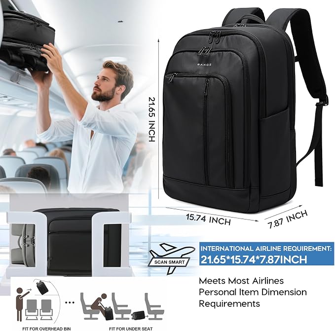 BANGE 28L Lightweight Backpack, 15.6-inch Laptop Travel Backpacks, Unisex - Image 4