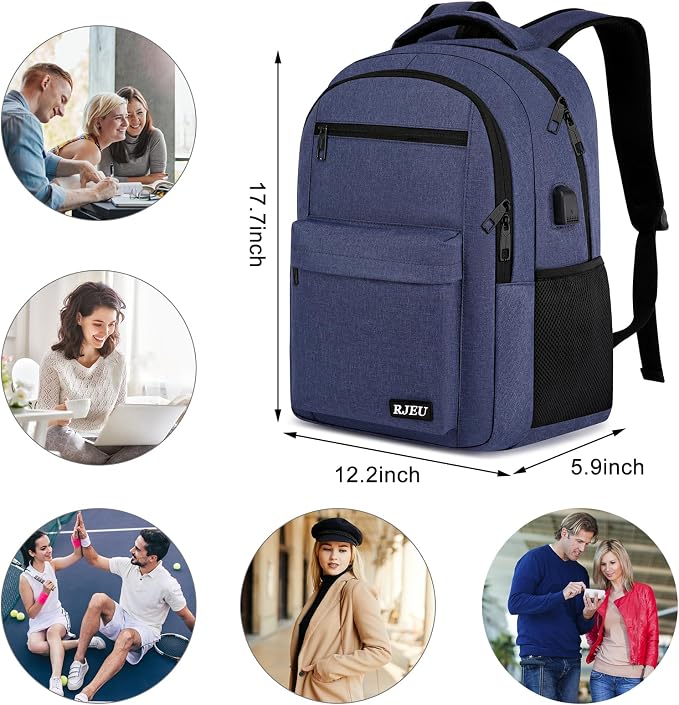 Laptop Backpack for Men Teens Boys, Water-Resistant 15.6 Inch College Bookbag - Image 4