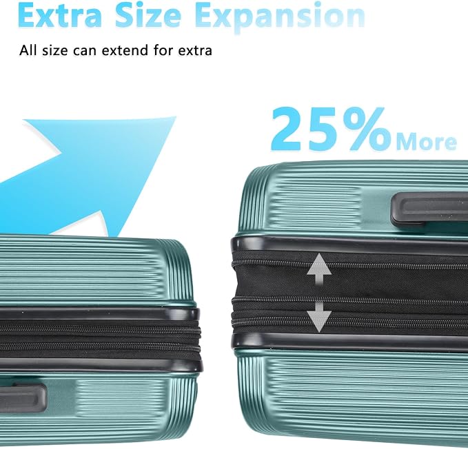 28 Inch Luggage with Spinner Wheels, Lightweight Expandable PC Hardside Large - Image 2