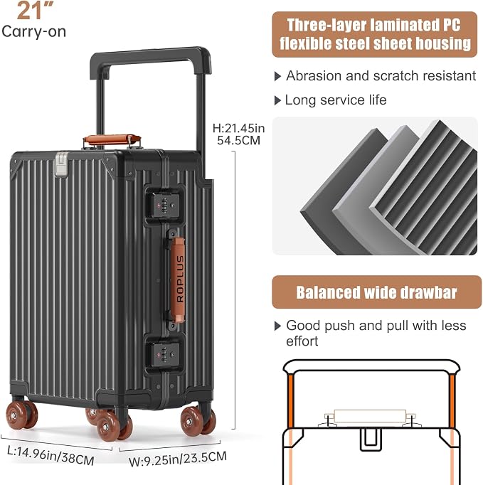 Aluminium Frame Carry on Luggage - Image 6