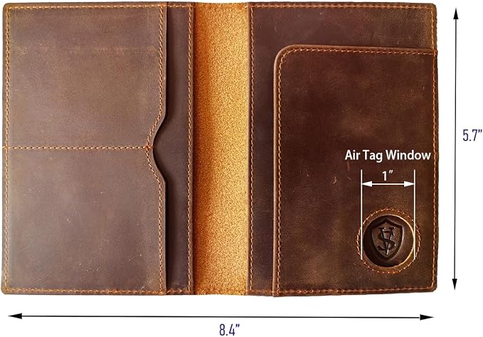 STAR VISTA Albatross Leather Travel Passport Holder, Minimalist Design - Image 3