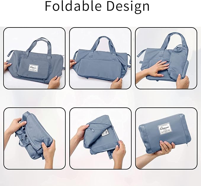 Large Capacity Foldable Travel Bag Expandable Portable Carry on Bag Dry&Wet - Image 5