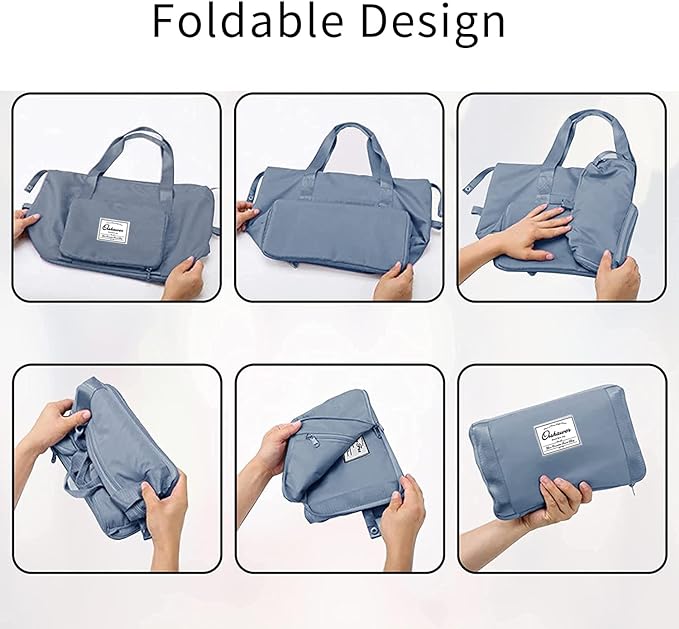 Large Capacity Foldable Travel Bag Expandable Portable Carry on Bag Dry&Wet - Image 5