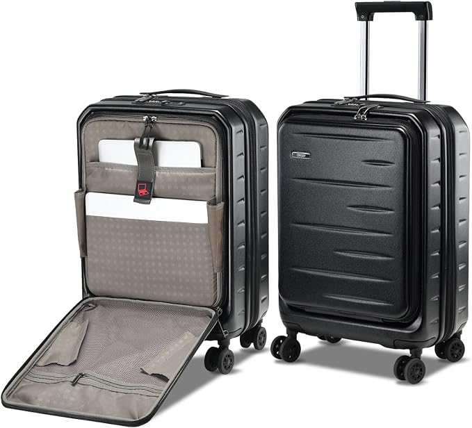 Expandable Carry On Luggage Airline Approved, 20 Inch Lightweight ABS+PC Hard by CENSIEN