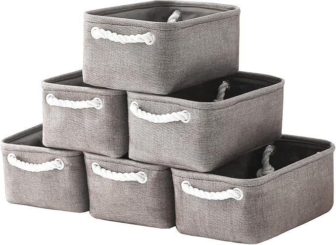 TheWarmHome Foldable Small Storage Baskets by TheWarmHome