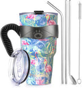 30 oz Spill Proof Tumbler with Handle, 100% Leak-Proof, Cupholder Friendly by Pandaria